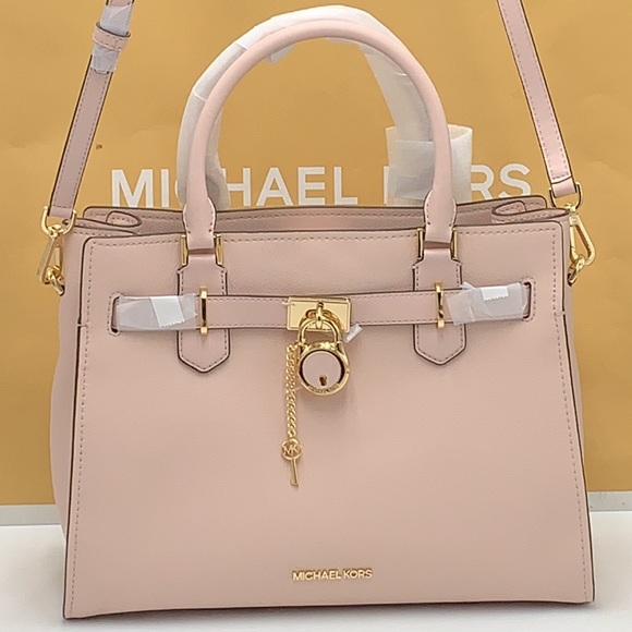 MICHAEL KORS HAMILTON MEDIUM
SATCHEL SHOULDER CROSSBODY BAG
POWDER BLUSH COLOR - Picture 4 of 15